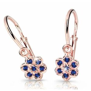 Cutie Jewellery Dětské náušnice z růžového zlata C2746-10-X-4 modrá obraz