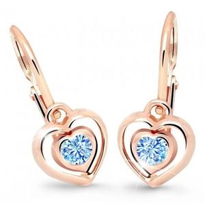 Cutie Jewellery Dětské srdíčkové náušnice C2752-10-X-4 světle modrá obraz