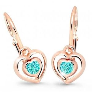 Cutie Jewellery Dětské srdíčkové náušnice C2752-10-X-4 světle zelená obraz