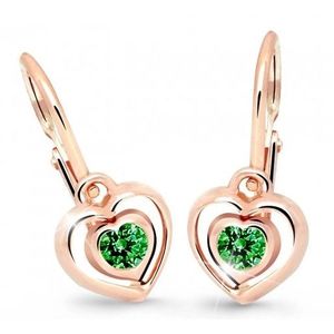 Cutie Jewellery Dětské srdíčkové náušnice C2752-10-X-4 zelená obraz