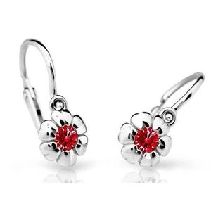 Cutie Jewellery Dětské náušnice z bílého zlata C2151-10-X-2 červená obraz