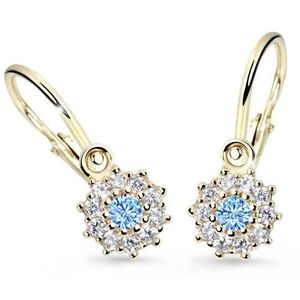 Cutie Jewellery Zlaté dětské náušnice C2749-10-X-1 světle modrá obraz