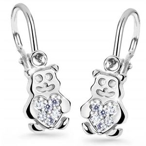 Cutie Jewellery Dětské náušnice z bílého zlata Medvídci C2751-10-X-2 bílá obraz