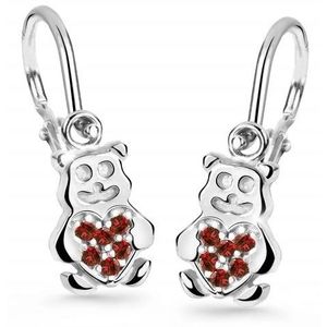 Cutie Jewellery Dětské náušnice z bílého zlata Medvídci C2751-10-X-2 červená obraz