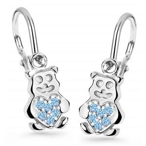 Cutie Jewellery Dětské náušnice z bílého zlata Medvídci C2751-10-X-2 světle modrá obraz