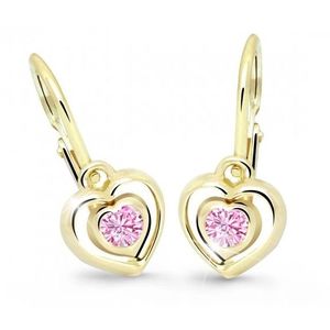 Cutie Jewellery Dětské srdíčkové náušnice C2752-10-X-1 růžová obraz