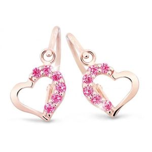 Cutie Jewellery Něžné dětské náušnice z růžového zlata C2757-10-X-4 fuchsiová obraz