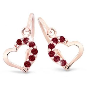 Cutie Jewellery Něžné dětské náušnice z růžového zlata C2757-10-X-4 červená obraz