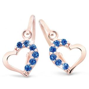 Cutie Jewellery Něžné dětské náušnice z růžového zlata C2757-10-X-4 modrá obraz