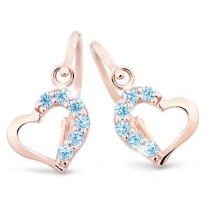 Cutie Jewellery Něžné dětské náušnice z růžového zlata C2757-10-X-4 světle modrá obraz