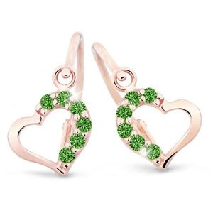 Cutie Jewellery Něžné dětské náušnice z růžového zlata C2757-10-X-4 zelená obraz