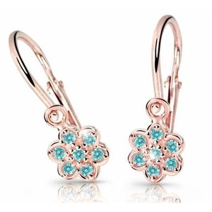 Cutie Jewellery Dětské náušnice z růžového zlata C2746-10-X-4 světle zelená obraz