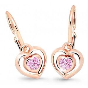 Cutie Jewellery Dětské srdíčkové náušnice C2752-10-X-4 růžová obraz