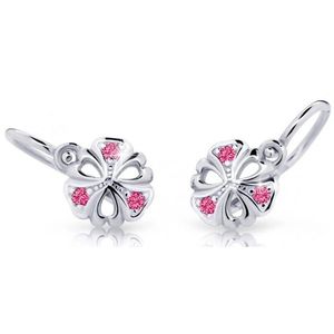 Cutie Jewellery Dětské náušnice z bílého zlata C2230-10-X-2 fuchsiová obraz