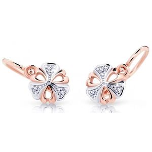 Cutie Jewellery Dětské bicolor náušnice z růžového zlata C2230-10-X-4 bílá obraz