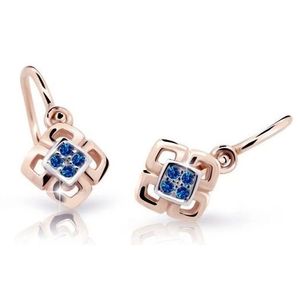 Cutie Jewellery Dětské bicolor náušnice z růžového zlata C2240-10-X-4 modrá obraz