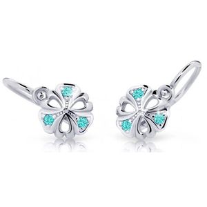 Cutie Jewellery Dětské náušnice z bílého zlata C2230-10-X-2 světle zelená obraz