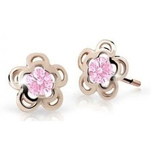 Cutie Jewellery Půvabné dětské náušnice z růžového zlata C2204-30-X-4 růžová obraz