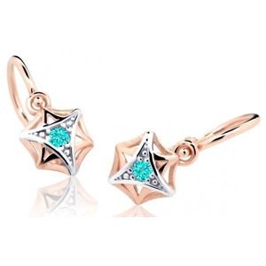 Cutie Jewellery Dětské náušnice z růžového zlata C2209-10-X-4 světle zelená obraz