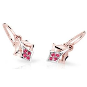 Cutie Jewellery Dětské náušnice z růžového zlata C2220-10-X-4 fuchsiová obraz