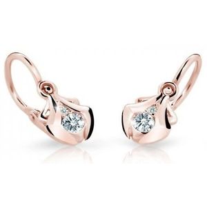 Cutie Jewellery Dětské náušnice z růžového zlata C2224-10-X-4 bílá obraz