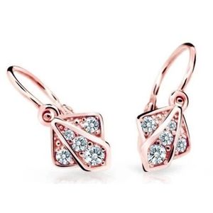 Cutie Jewellery Dětské náušnice z růžového zlata C2241-10-X-4 bílá obraz