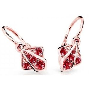 Cutie Jewellery Dětské náušnice z růžového zlata C2241-10-X-4 červená obraz