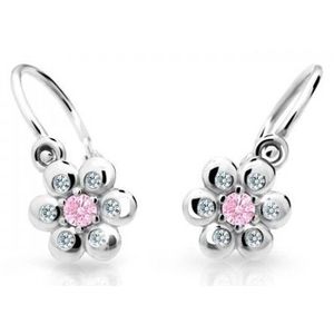 Cutie Jewellery Kytičkové dětské náušnice z bílého zlata C2247-10-X-2 růžová obraz