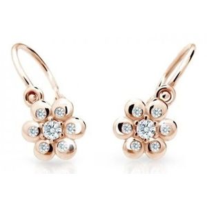 Cutie Jewellery Kytičkové dětské náušnice z růžového zlata C2247-10-X-4 bílá obraz