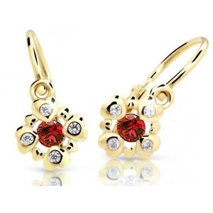 Cutie Jewellery Třpytivé dětské náušnice ze žlutého zlata C2253-10-X-1 červená obraz