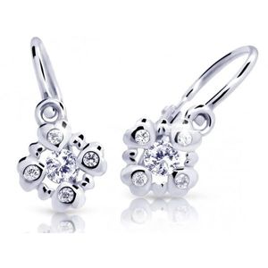 Cutie Jewellery Třpytivé dětské náušnice z bílého zlata C2253-10-X-2 bílá obraz