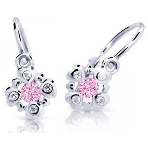 Cutie Jewellery Třpytivé dětské náušnice z bílého zlata C2253-10-X-2 růžová obraz