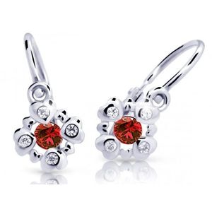 Cutie Jewellery Třpytivé dětské náušnice z bílého zlata C2253-10-X-2 červená obraz