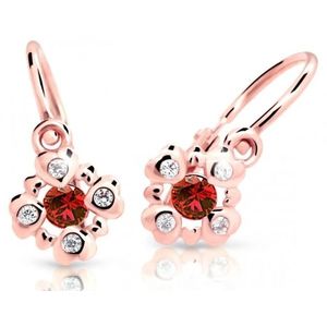 Cutie Jewellery Třpytivé dětské náušnice z růžového zlata C2253-10-X-4 červená obraz