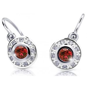 Cutie Jewellery Třpytivé dětské náušnice z bílého zlata C2400-10-X-2 červená obraz