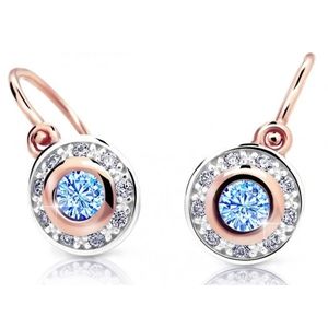 Cutie Jewellery Třpytivé dětské bicolor náušnice C2400-10-X-4 světle modrá obraz