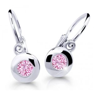 Cutie Jewellery Dětské náušnice z bílého zlata C2589-10-X-2 růžová obraz