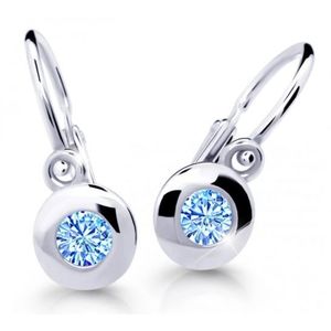 Cutie Jewellery Dětské náušnice z bílého zlata C2589-10-X-2 světle modrá obraz