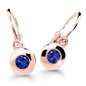 Cutie Jewellery Dětské náušnice z růžového zlata C2589-10-X-4 modrá obraz