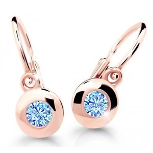 Cutie Jewellery Dětské náušnice z růžového zlata C2589-10-X-4 světle modrá obraz