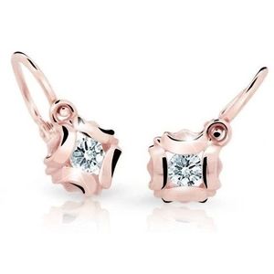 Cutie Jewellery Slušivé dětské náušnice z růžového zlata C2216-10-X-4 bílá obraz