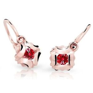 Cutie Jewellery Slušivé dětské náušnice z růžového zlata C2216-10-X-4 červená obraz