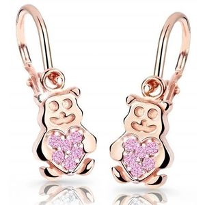 Cutie Jewellery Dětské náušnice z růžového zlata Medvídci C2751-10-X-4 růžová obraz