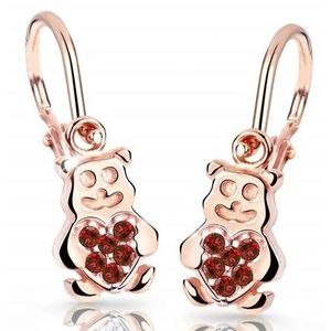 Cutie Jewellery Dětské náušnice z růžového zlata Medvídci C2751-10-X-4 červená obraz