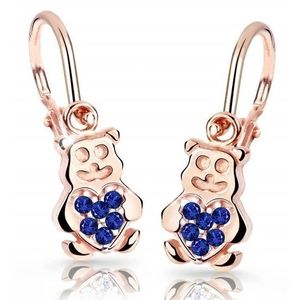 Cutie Jewellery Dětské náušnice z růžového zlata Medvídci C2751-10-X-4 modrá obraz