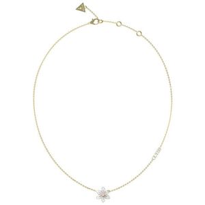 Guess Krásný pozlacený náhrdelník s květinou White Lotus JUBN04136JWYGWHT/U obraz