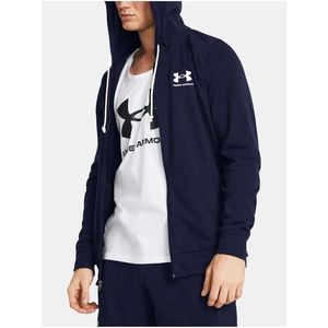 Modrá mikina Under Armour UA Rival Terry LC FZ obraz