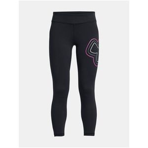 Černé holčičí sportovní legíny Under Armour Motion Branded Ankle Legging obraz