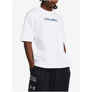 Bílé pánské tričko Under Armour UA Essential Flc OS SS Crew obraz