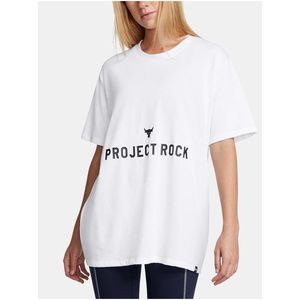 Bílé dámské tričko Under Armour UA Project Rock W Campus obraz